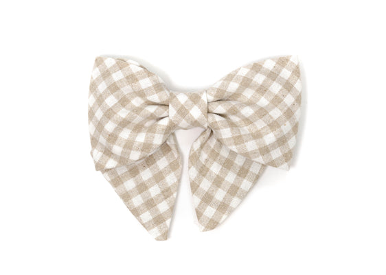 Linen Lady Bow - Pearl