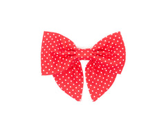 Red Polka Dot Lady Bow