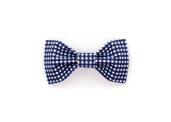 Navy Mini Gingham Bowtie