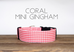 Coral Mini Gingham