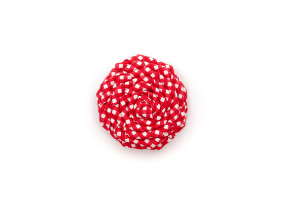 Red Mini Gingham Flower