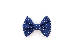 Navy Polka Dot Girly Bow