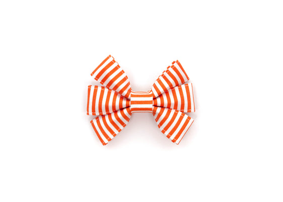 Orange Stripe Girly Bow