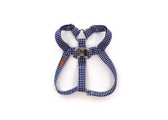 Navy Mini Gingham Harness