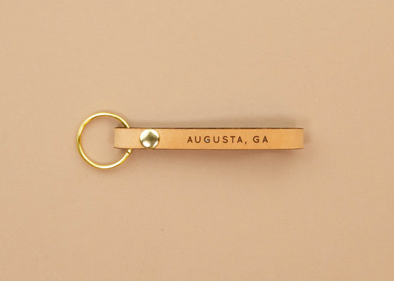 Leather Loop Keychain - Augusta, GA