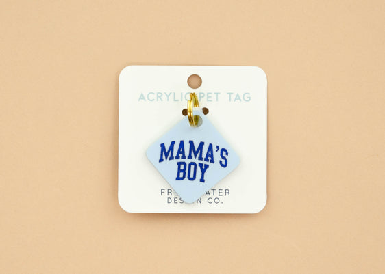 Acrylic Dog Tag - Mama's Boy