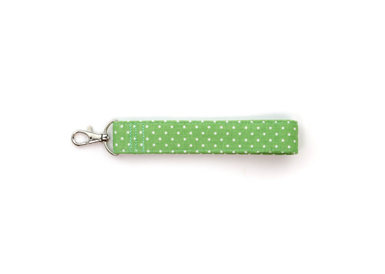 Green Polka Dot Key Fob