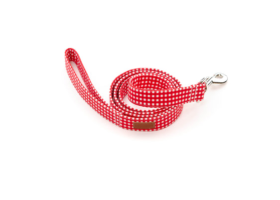 Red Mini Gingham Leash