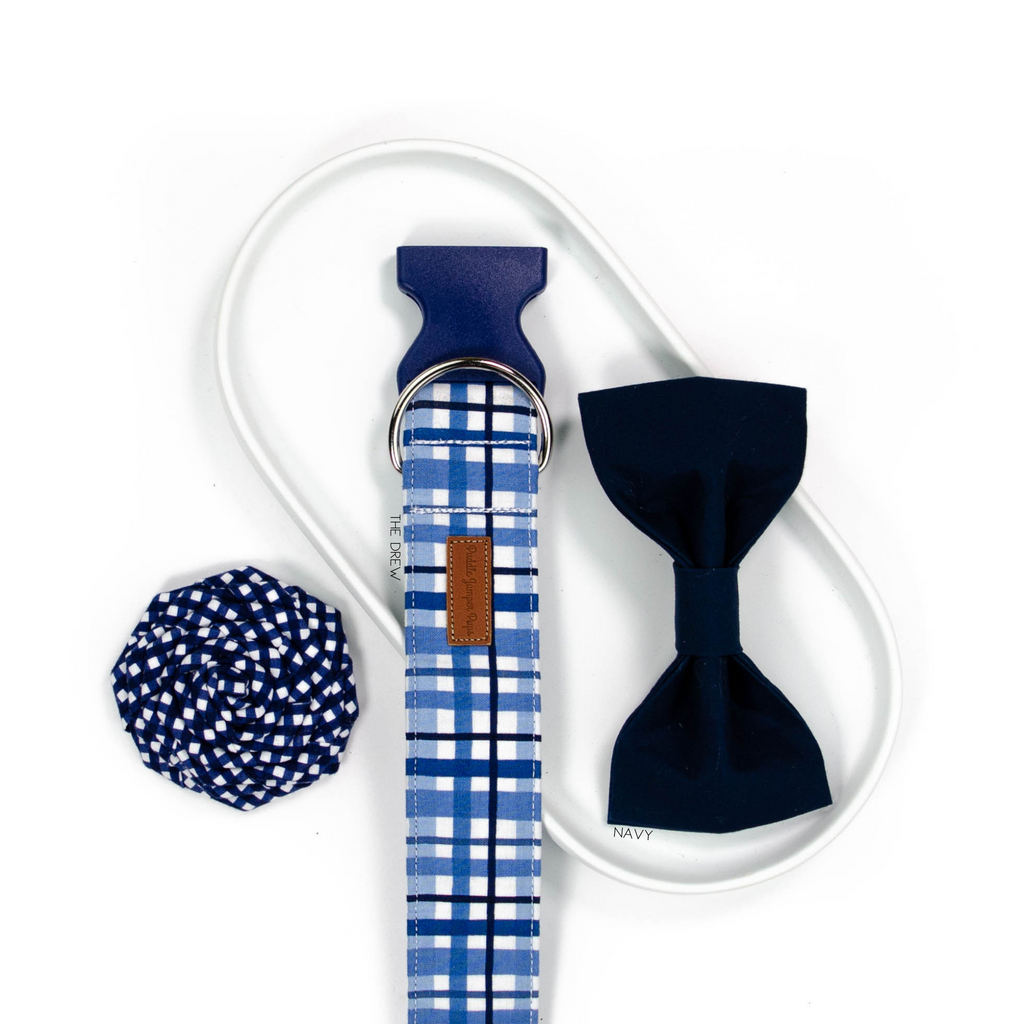 The Navy Mini Gingham Collar