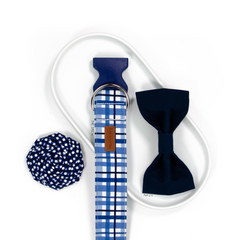 The Navy Mini Gingham Collar